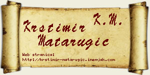 Krstimir Matarugić vizit kartica